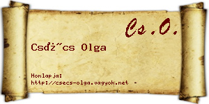 Csécs Olga névjegykártya