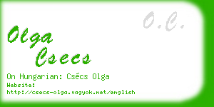 olga csecs business card