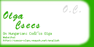 olga csecs business card